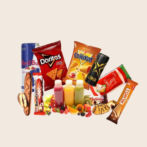 البسكوي والعصائر & مشروبات الطاقة & شيبس