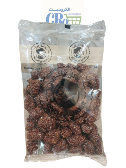 لوز مغلف بالكينوا حمراء